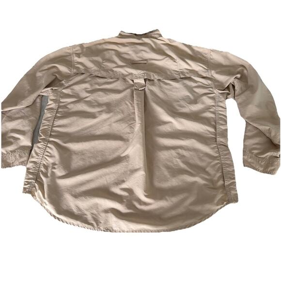 Ex Officio Beige Fishing Shirt Convertible Sleeve Vented Button Up Gorpcore XL - Picture 2 of 8